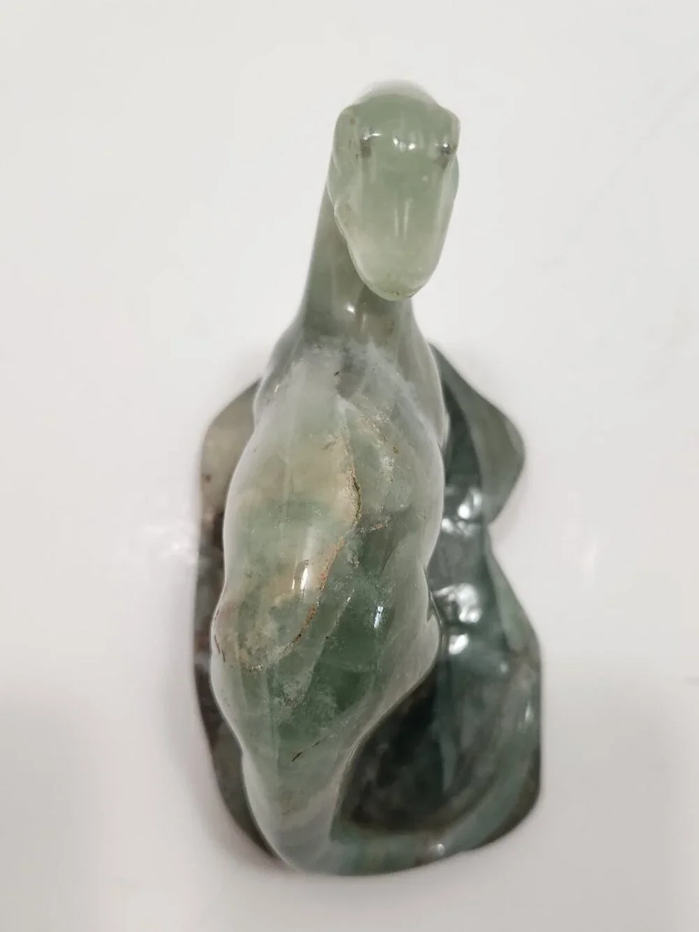 Hand Carved Fluorite or Aventurine Hand Carved Dinosaur Statue
